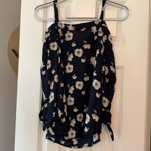 Floral Long Sleeve off the shoulder blouse